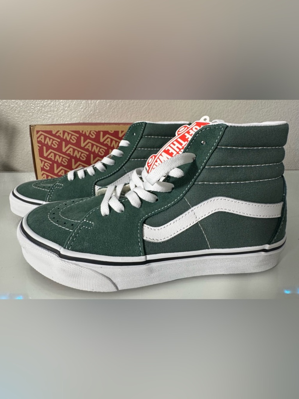 Women’s Sk8-Hi in Duck Green Size 7.5